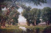 Worthington Whittredge On the Cache La Poudre River France oil painting artist